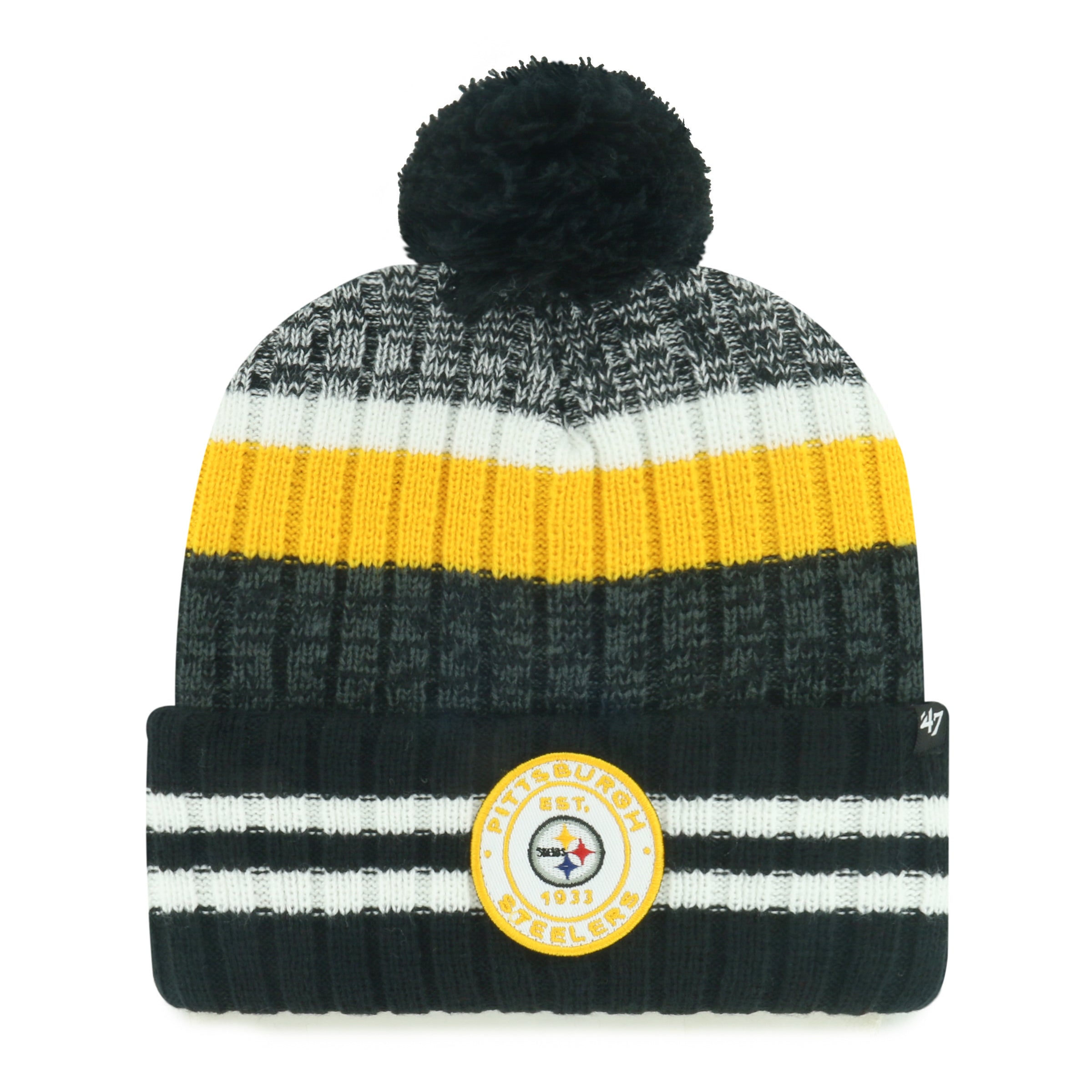 PITTSBURGH STEELERS QUIVER '47 CUFF KNIT BLACK