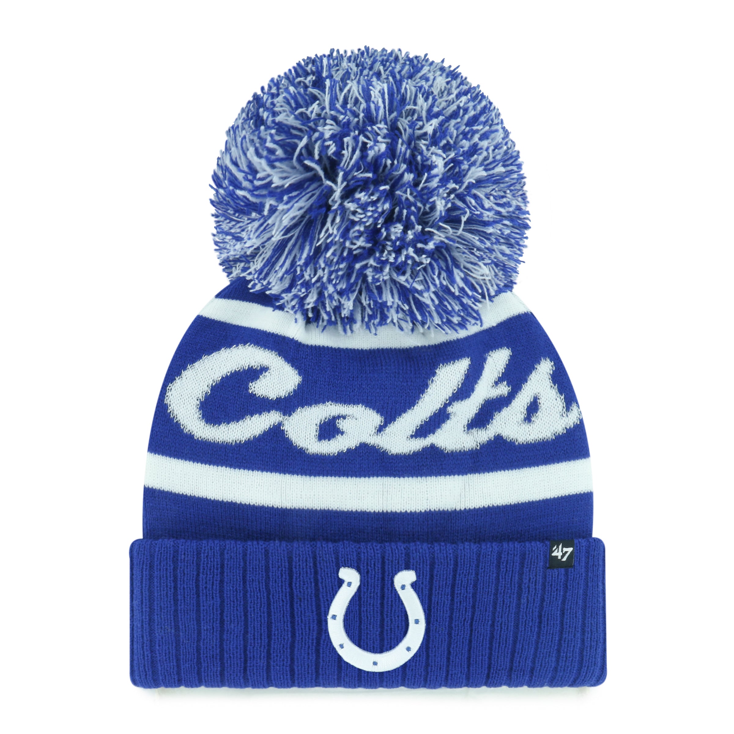 INDIANAPOLIS COLTS SPIRITED '47 CUFF KNIT WOMENS ROYAL