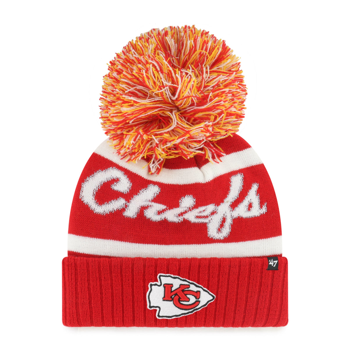 KANSAS CITY CHIEFS SPIRITED '47 CUFF KNIT WOMENS TORCH RED