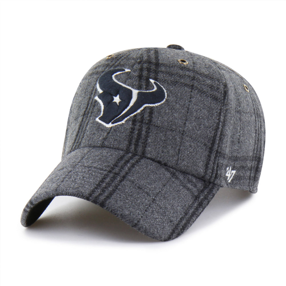 HOUSTON TEXANS WINDOWPANE PLAID '47 CLEAN UP DARK GRAY
