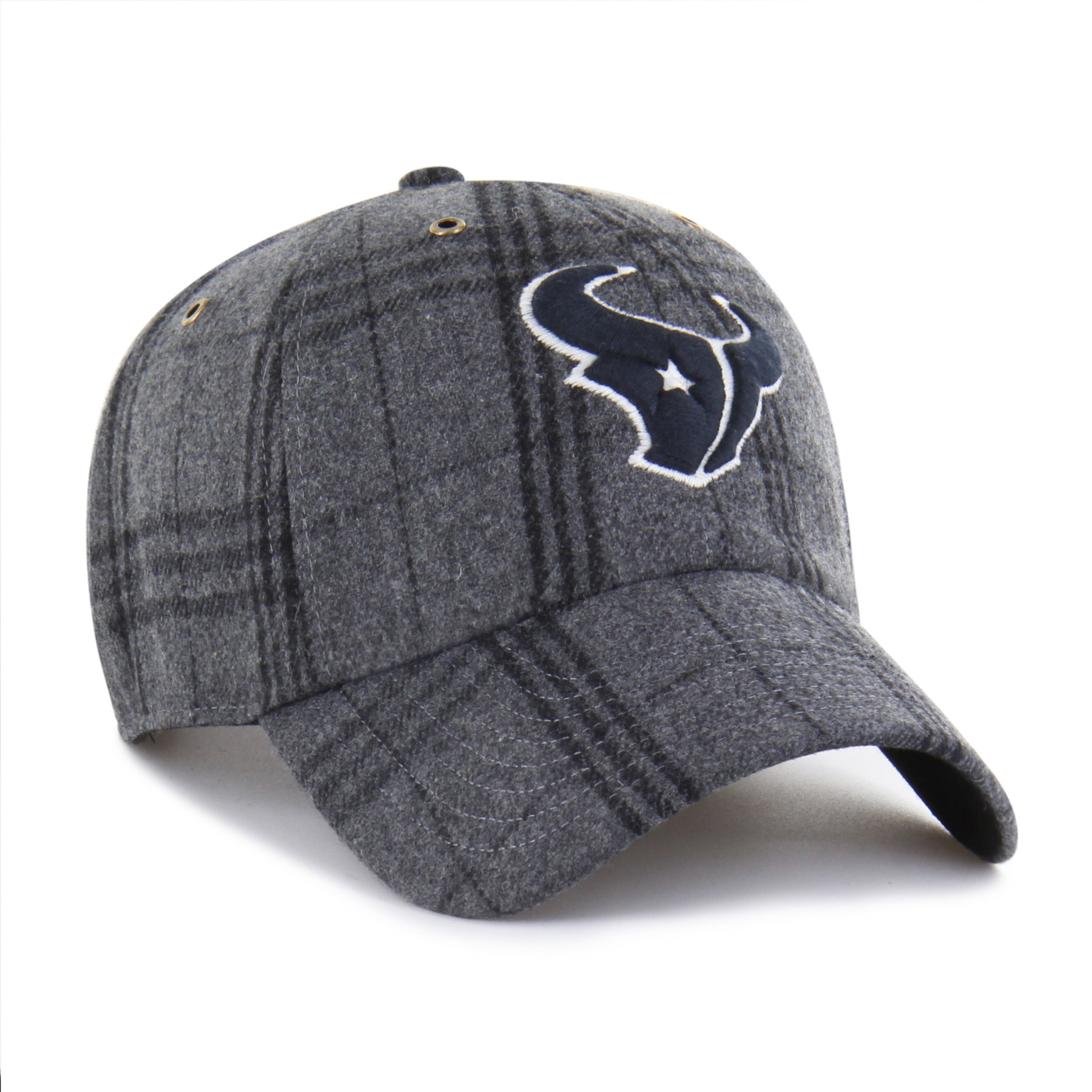 HOUSTON TEXANS WINDOWPANE PLAID '47 CLEAN UP DARK GRAY