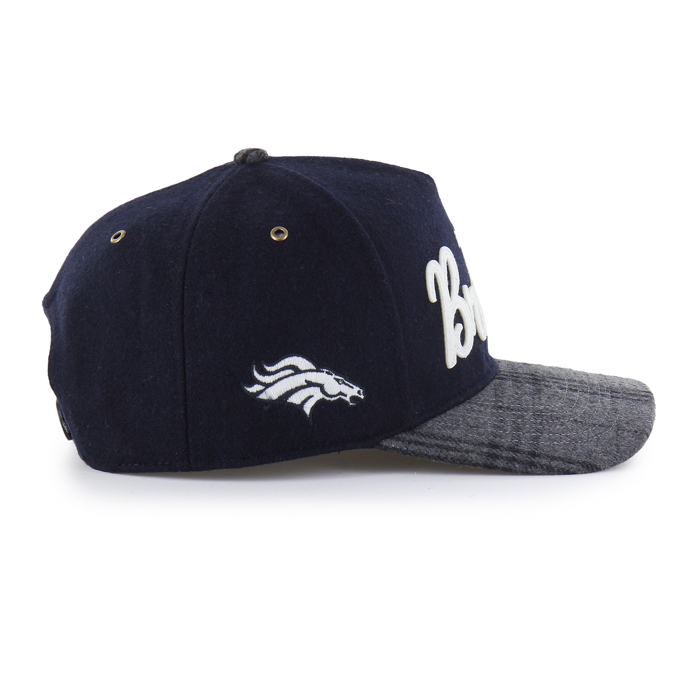 DENVER BRONCOS WINDOWPANE PLAID '47 HITCH RF RELAXED FIT NAVY