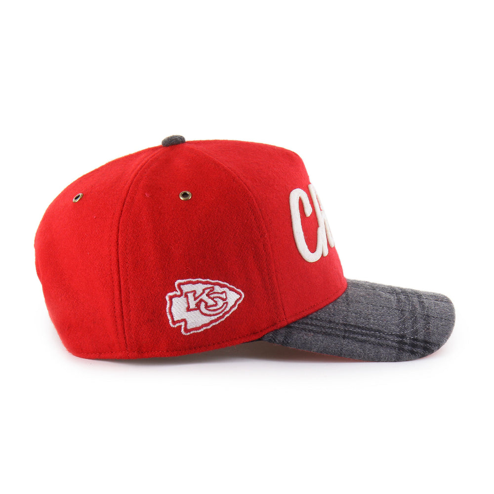 KANSAS CITY CHIEFS WINDOWPANE PLAID '47 HITCH RF RELAXED FIT RED