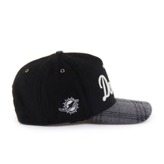 MIAMI DOLPHINS WINDOWPANE PLAID '47 HITCH RF RELAXED FIT BLACK