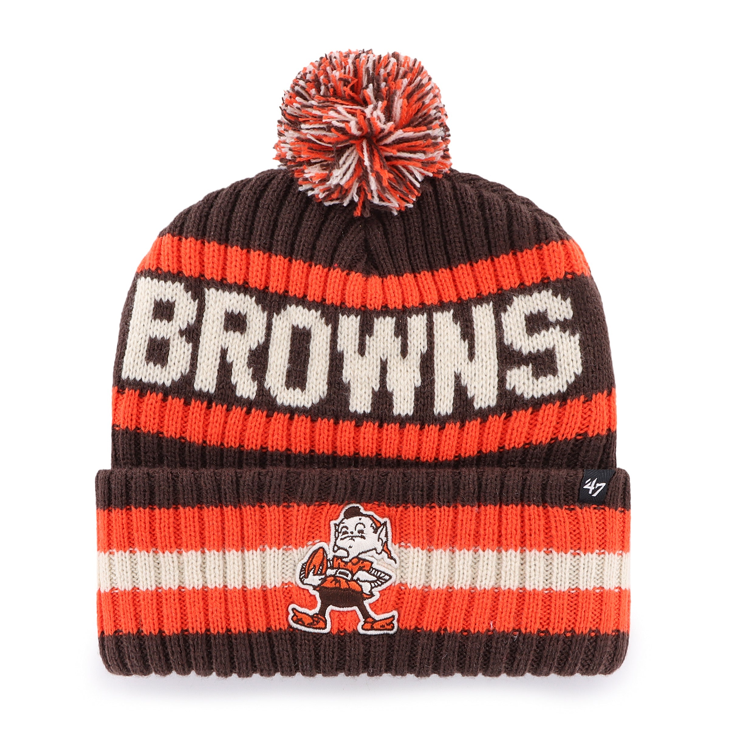 CLEVELAND BROWNS HISTORIC BERING '47 CUFF KNIT BROWN