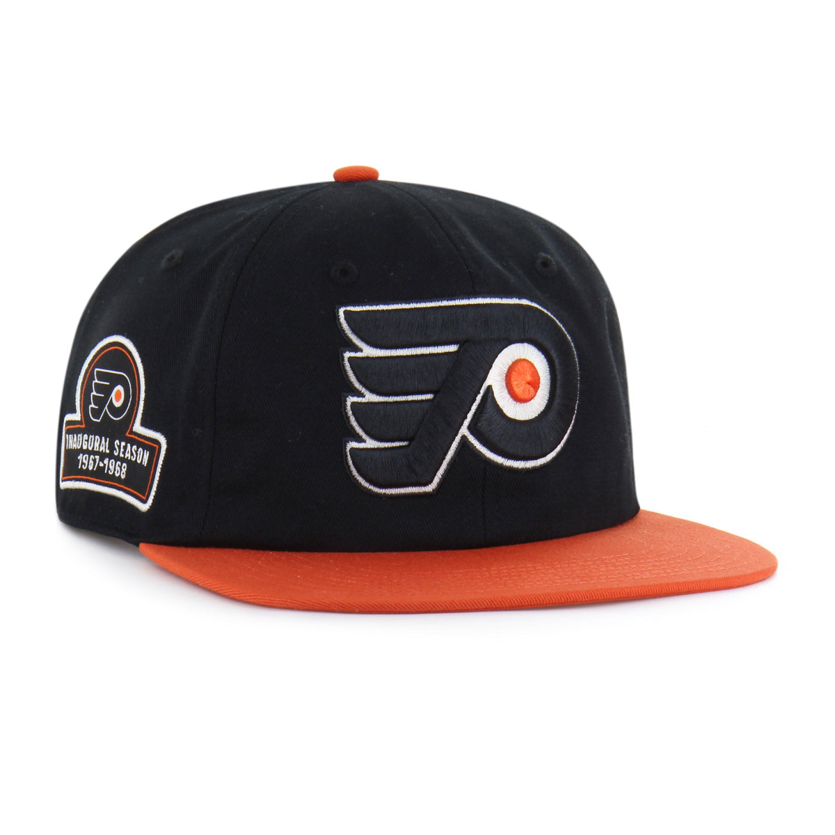 OLD TIME HOCKEY PHILADELPHIA FLYERS VINTAGE DEBUT '47 CAPTAIN RL RELAXED RELAXED FIT BLACK