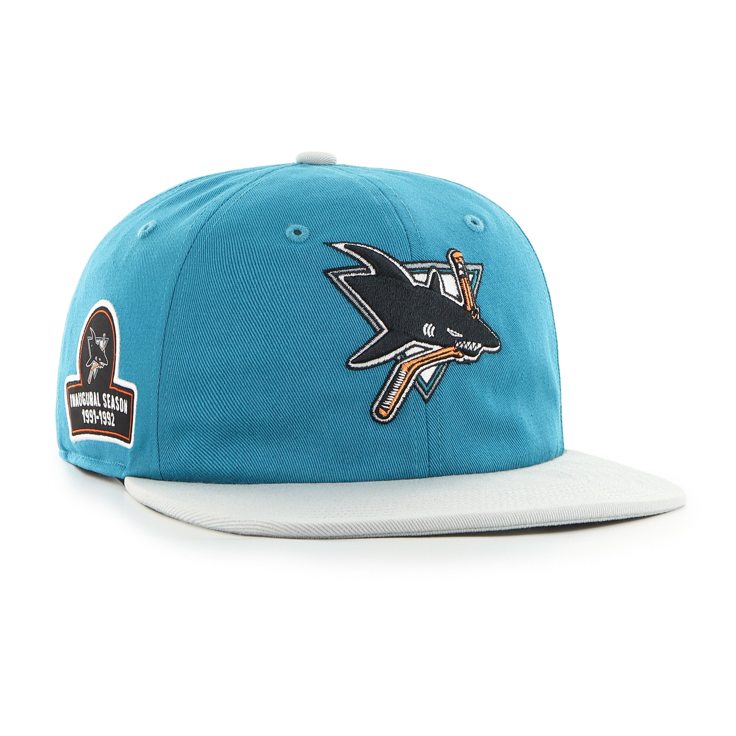 OLD TIME HOCKEY SAN JOSE SHARKS VINTAGE DEBUT '47 CAPTAIN RL RELAXED FIT DARK TEAL