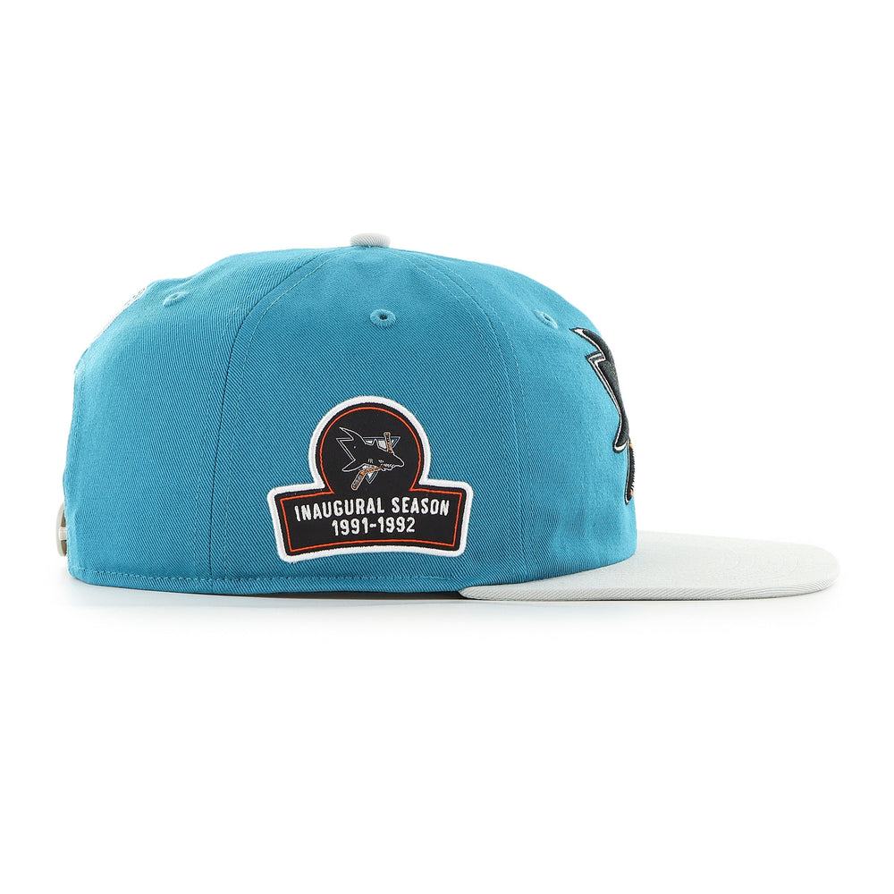 OLD TIME HOCKEY SAN JOSE SHARKS VINTAGE DEBUT '47 CAPTAIN RL RELAXED FIT DARK TEAL