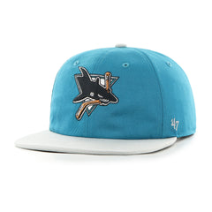 OLD TIME HOCKEY SAN JOSE SHARKS VINTAGE DEBUT '47 CAPTAIN RL RELAXED FIT DARK TEAL