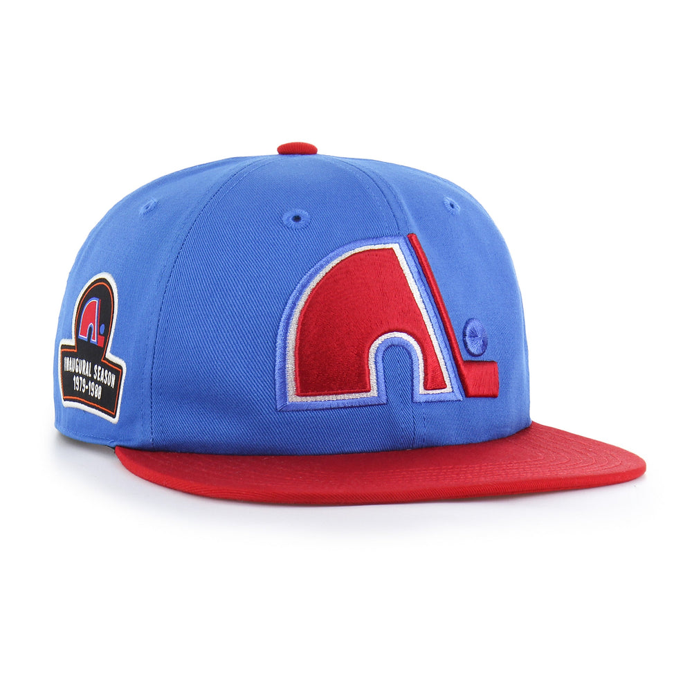 OLD TIME HOCKEY QUEBEC NORDIQUES VINTAGE DEBUT '47 CAPTAIN RL RELAXED FIT BLUE RAZ