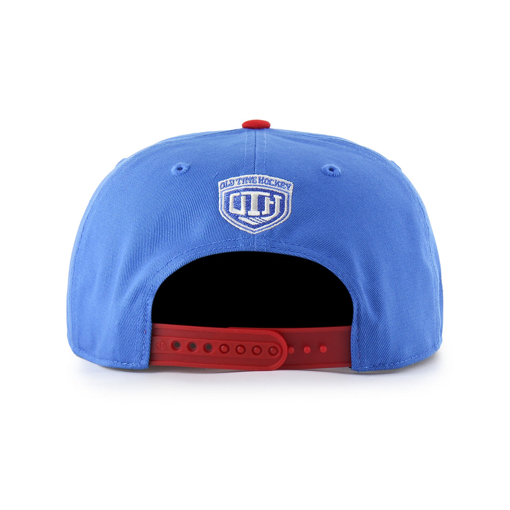 OLD TIME HOCKEY QUEBEC NORDIQUES VINTAGE DEBUT '47 CAPTAIN RL RELAXED FIT BLUE RAZ