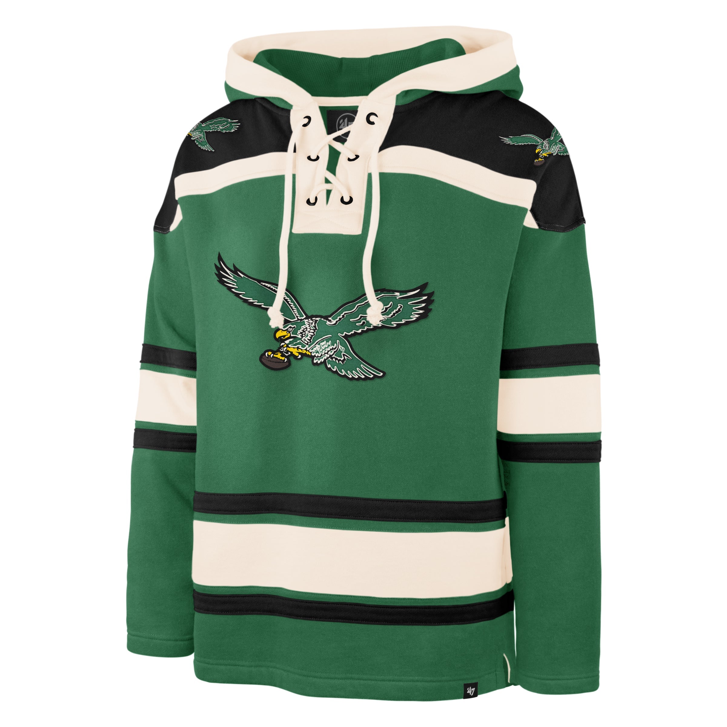 PHILADELPHIA EAGLES HISTORIC SUPERIOR '47 LACER HOOD KELLY