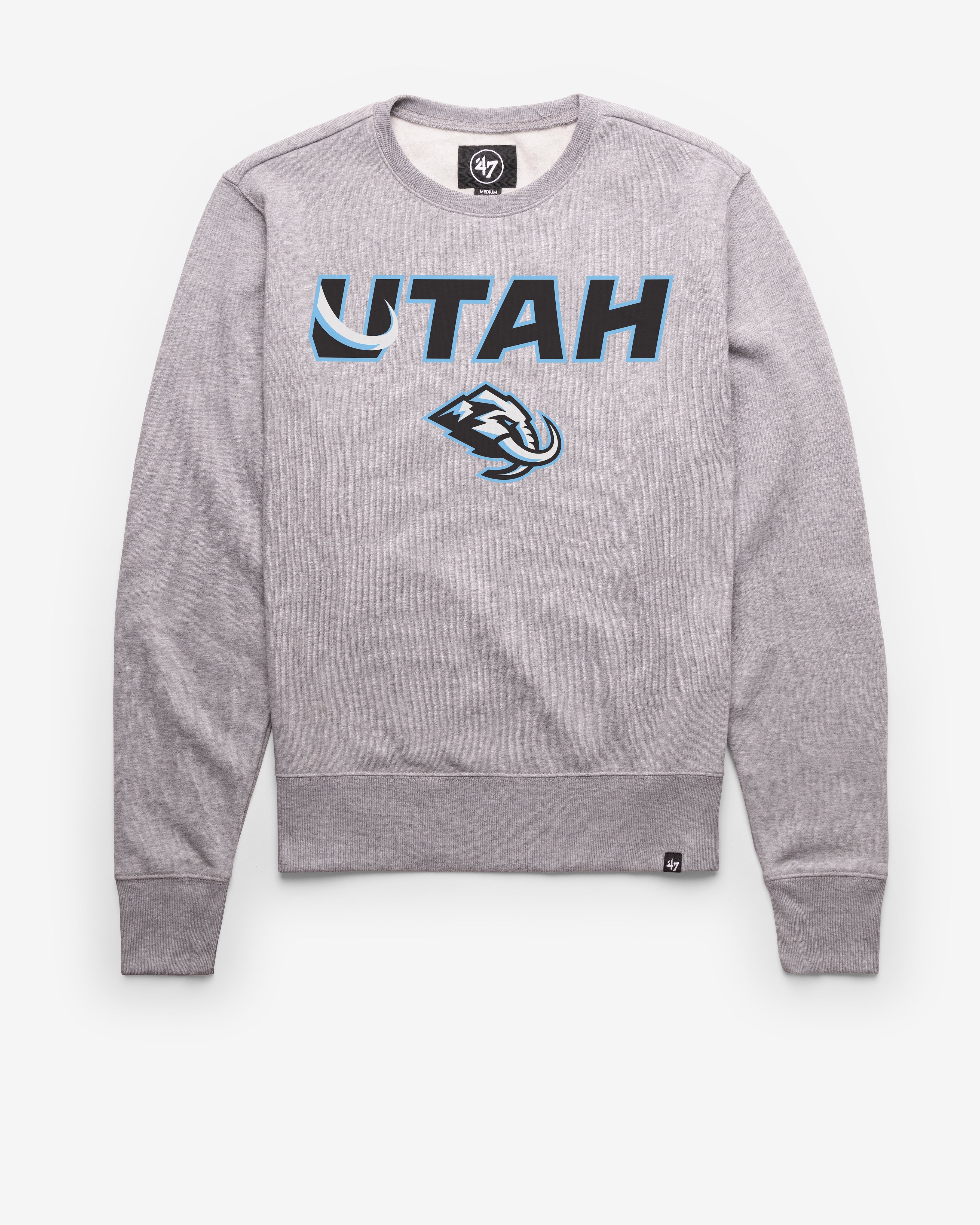 UTAH MAMMOTH PREGAME '47 HEADLINE CREW SLATE GREY