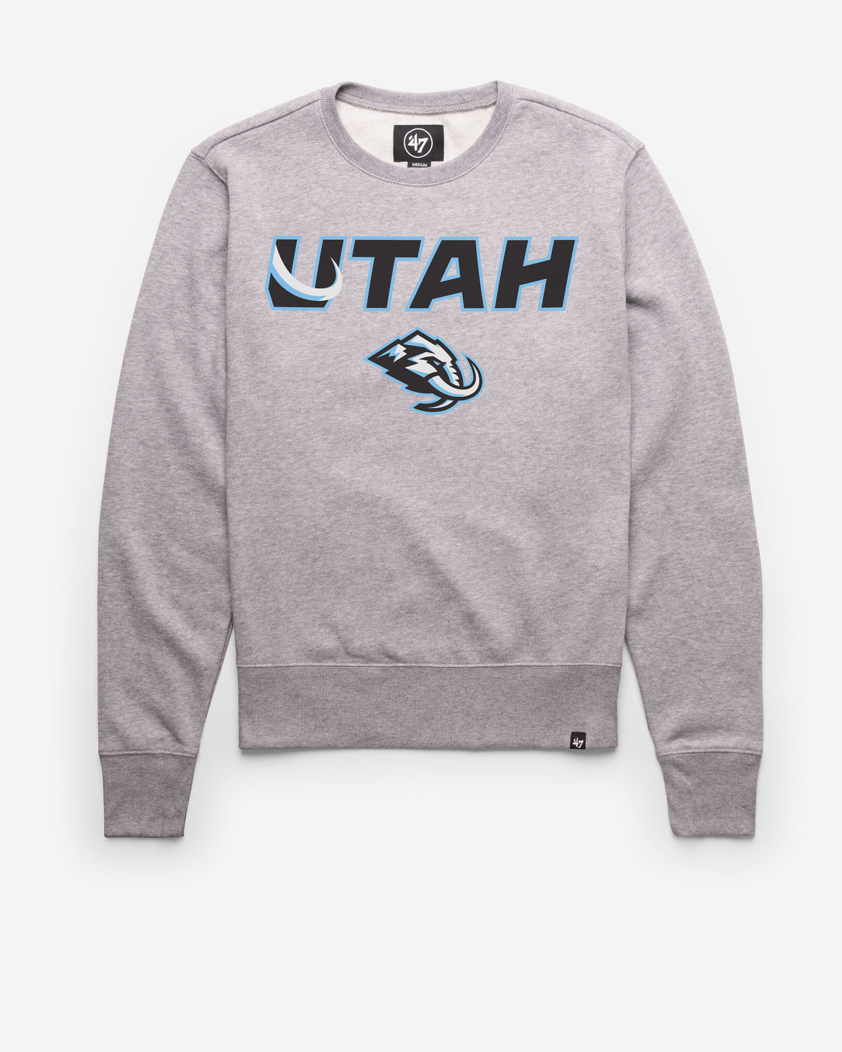 UTAH MAMMOTH PREGAME '47 HEADLINE CREW SLATE GREY