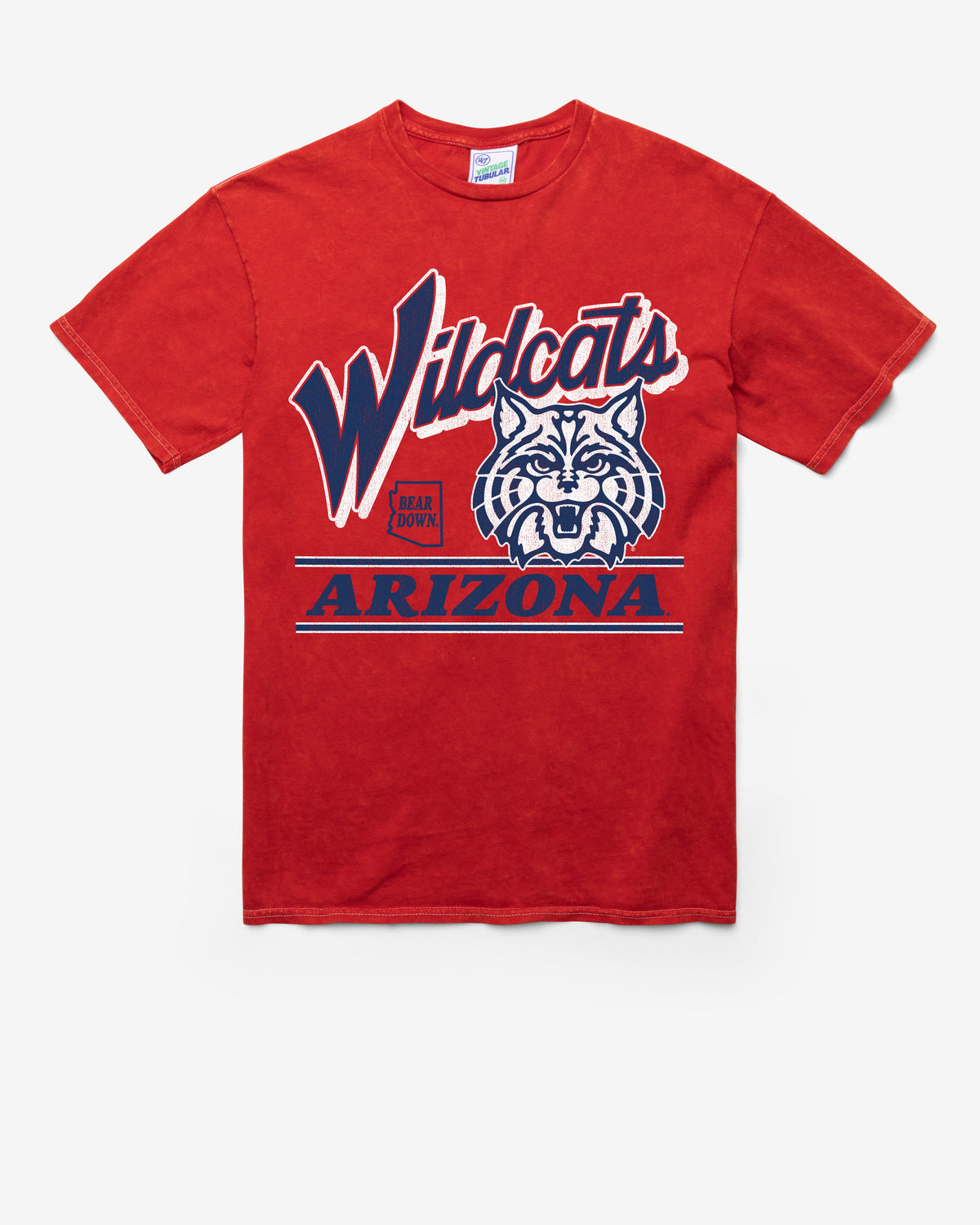 ARIZONA WILDCATS FLY BY VINTAGE '47 TUBULAR TEE DT RED