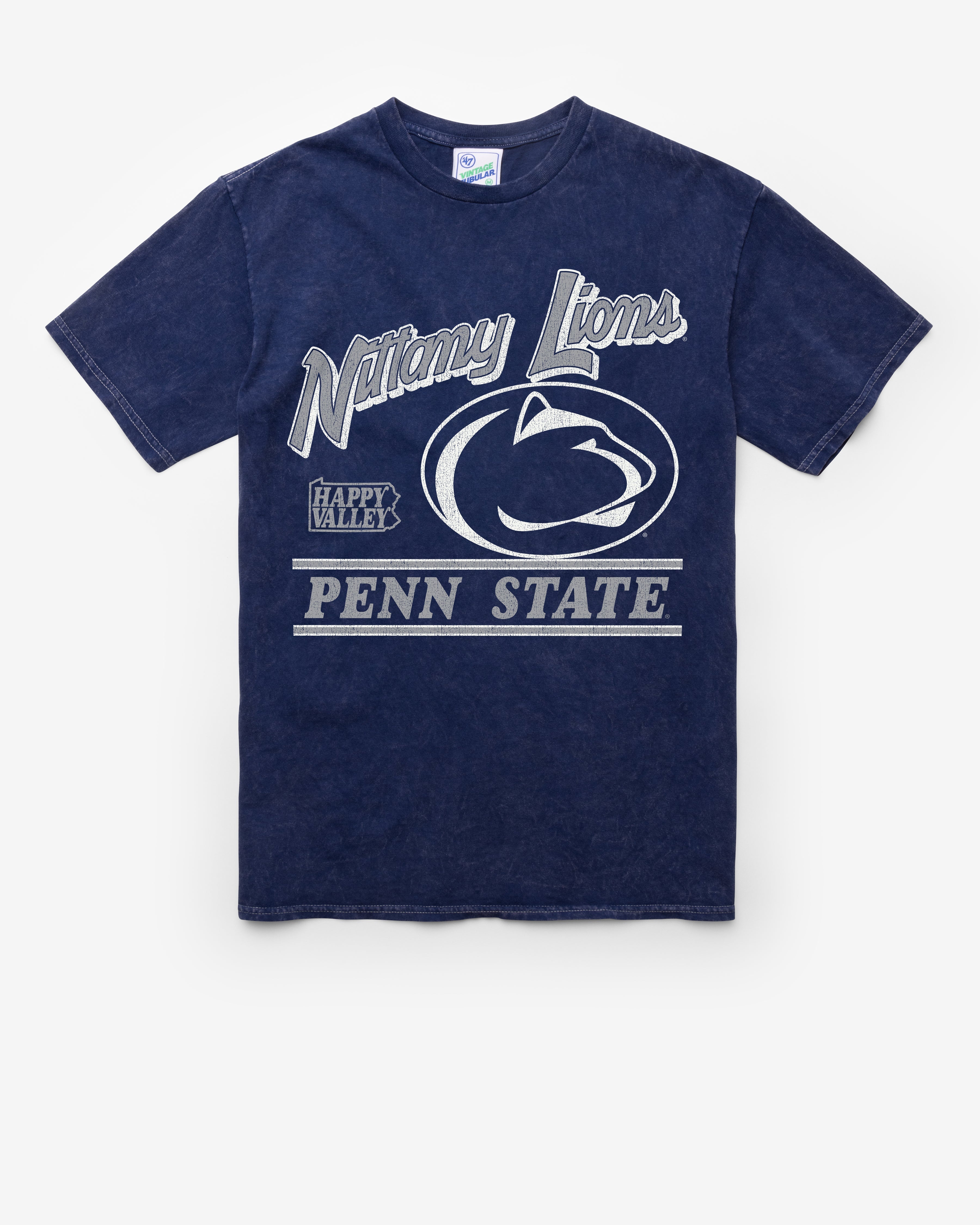 PENN STATE NITTANY LIONS FLY BY VINTAGE '47 TUBULAR TEE DT NAVY