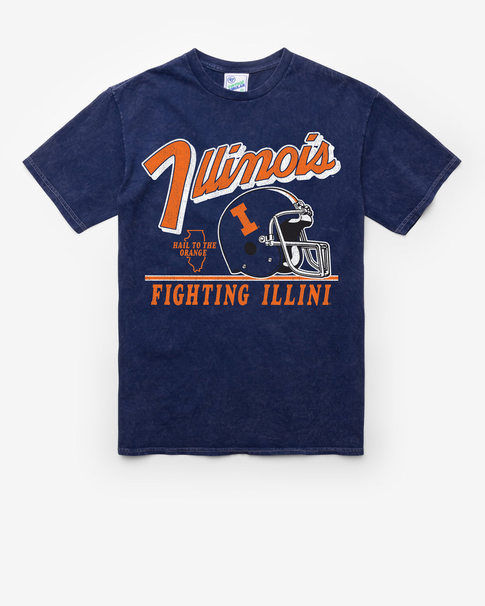 ILLINOIS FIGHTING ILLINI VINTAGE FLY BY VINTAGE '47 TUBULAR TEE DT NAVY