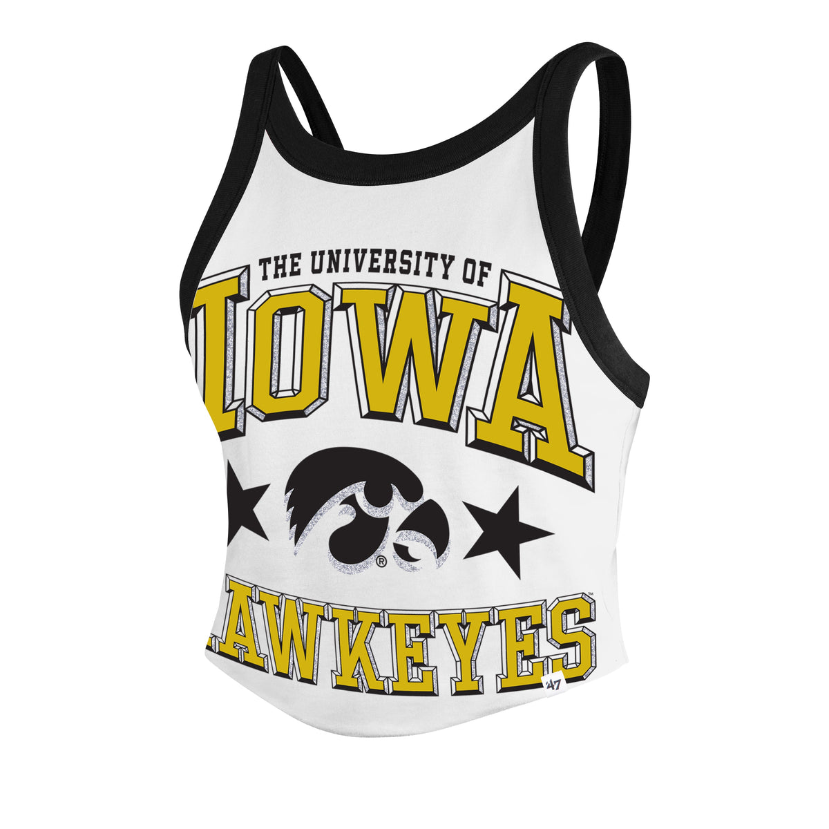 IOWA HAWKEYES ENERGIZE '47 SPORTY TANK WOMENS WHITE