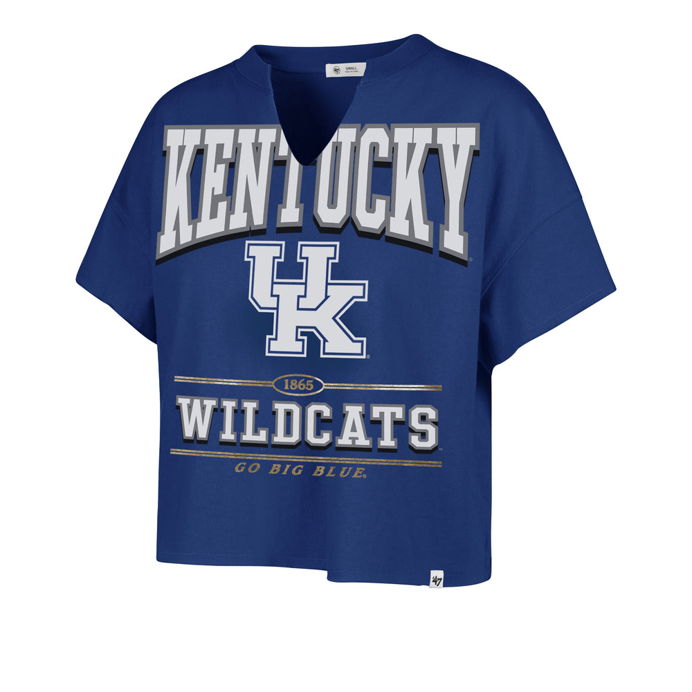 KENTUCKY WILDCATS ELATION '47 OVERSIZED NOTCH NECK TEE WOMENS ROYAL