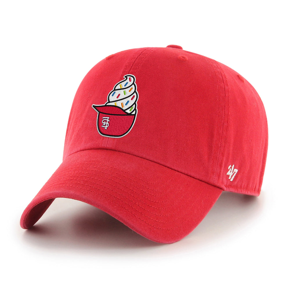 ST. LOUIS CARDINALS ICE CREAM '47 CLEAN UP RED