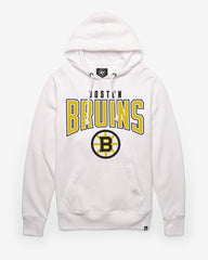BOSTON BRUINS TEAM ELEMENTS ARCH '47 HEADLINE HOOD WHITE WASH