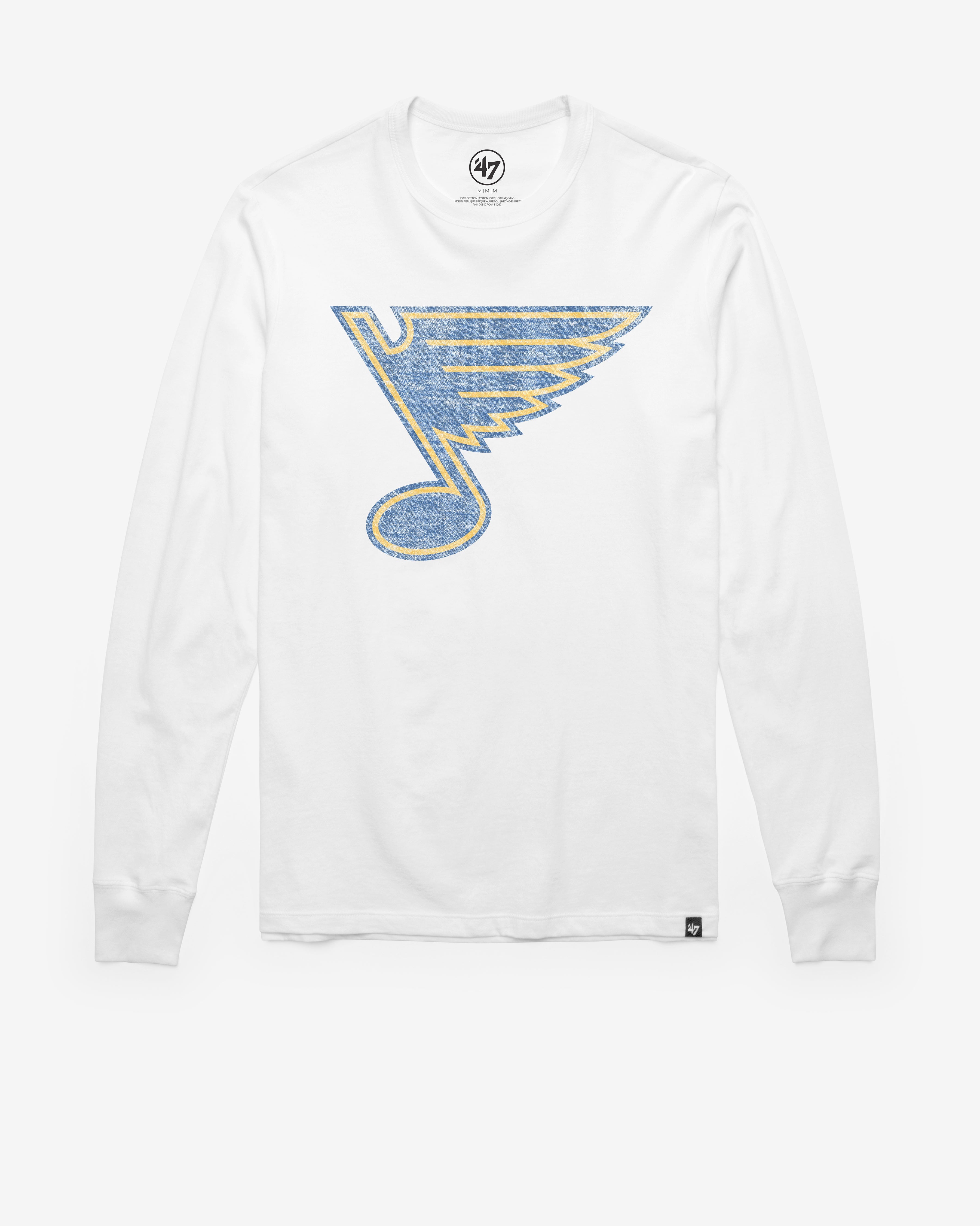 ST. LOUIS BLUES PREMIER '47 FRANKLIN LONG SLEEVE WHITE WASH