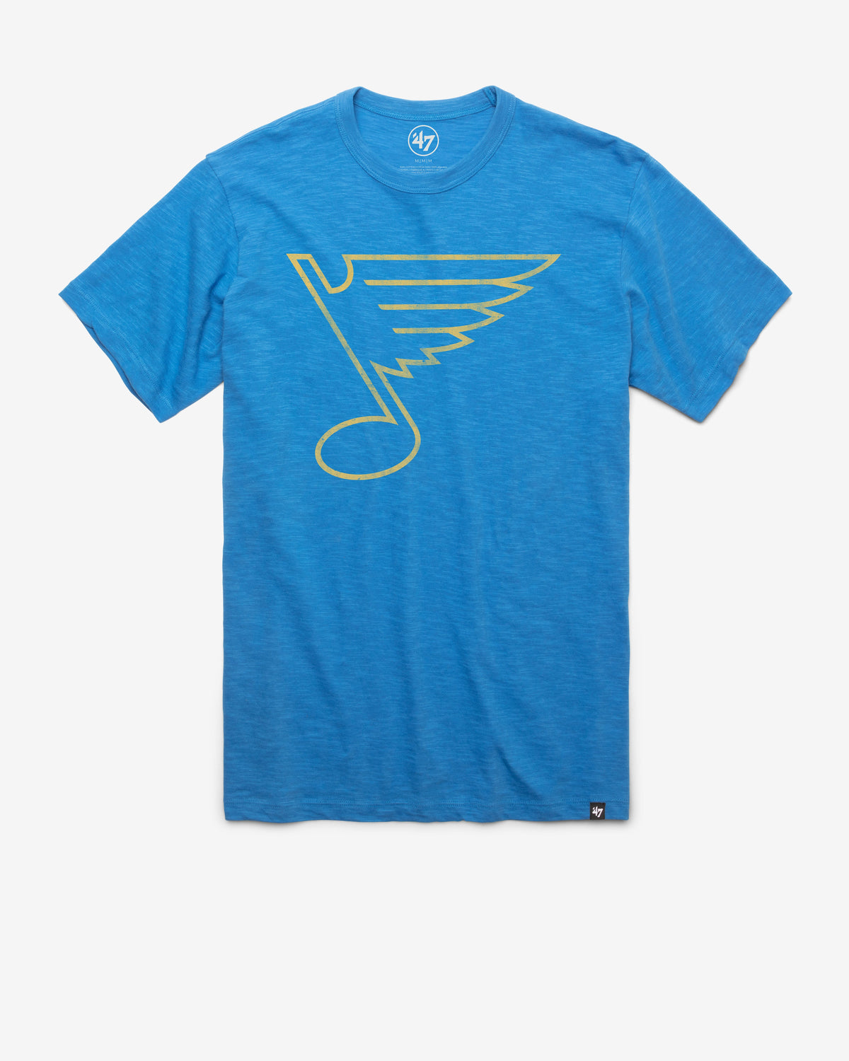 ST. LOUIS BLUES GRIT VINTAGE '47 SCRUM TEE BLUE RAZ