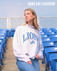 MIAMI DOLPHINS VANTAGE '47 MOCK NECK PULLOVER WOMENS RELAY GREY