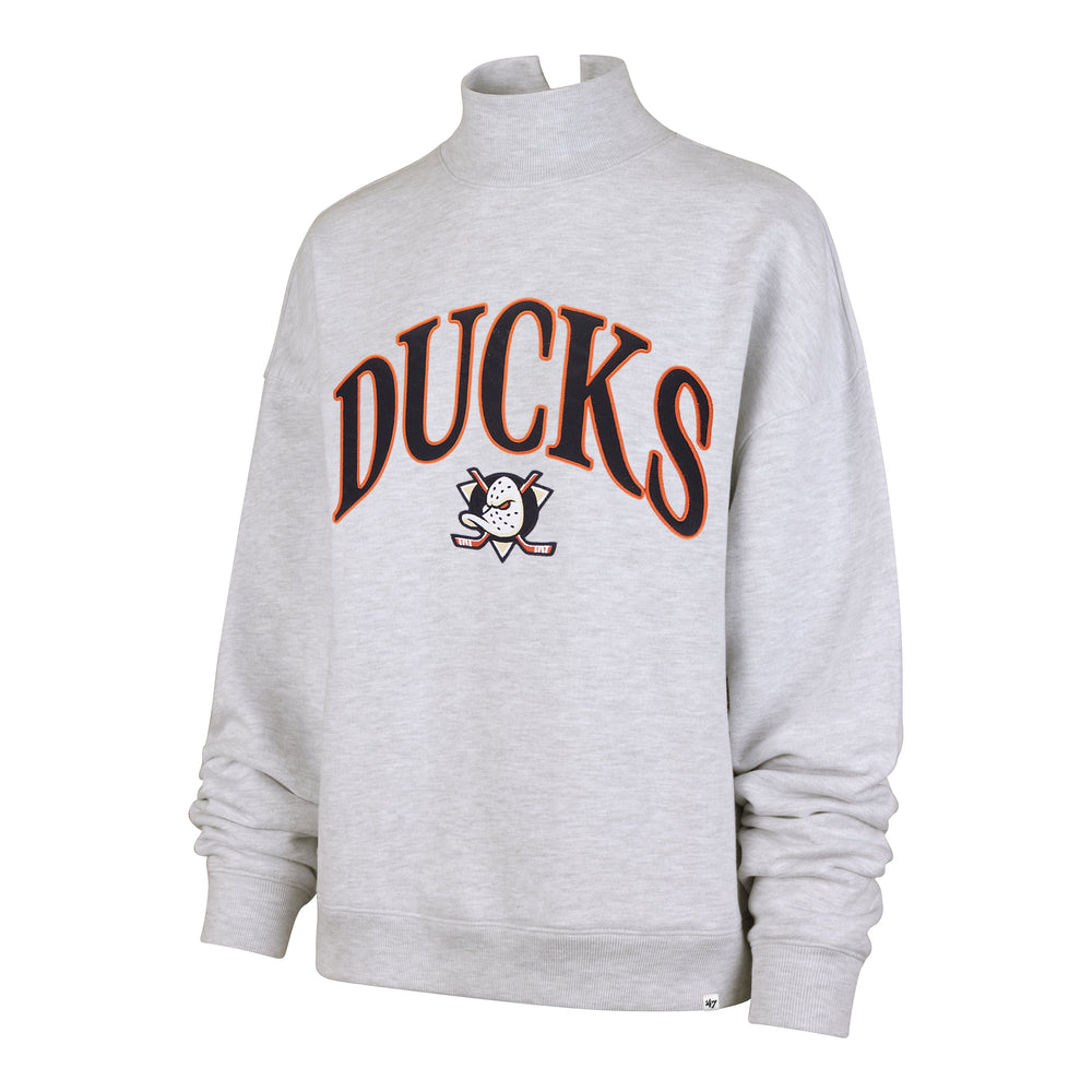 ANAHEIM DUCKS VANTAGE '47 MOCK NECK PULLOVER WOMENS RELAY GREY