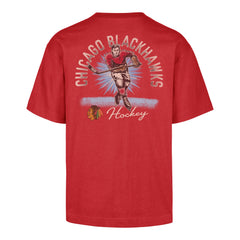 CHICAGO BLACKHAWKS GAME ON '47 FOUNDATION TEE RED
