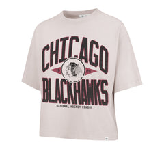 CHICAGO BLACKHAWKS WINDTHROW '47 RAVINE CROP TEE WOMENS MOJAVE