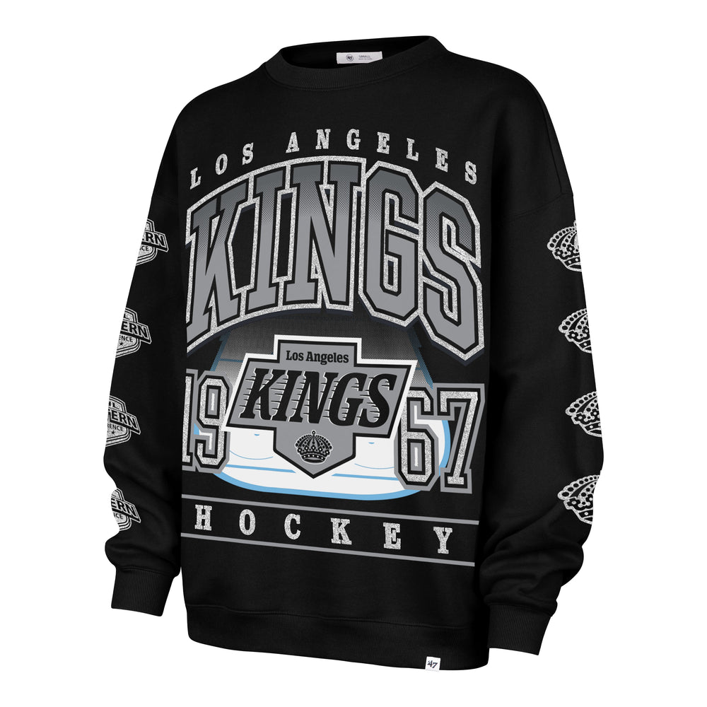 LOS ANGELES KINGS GO BIG '47 OVERSIZED CREW WOMENS JET BLACK