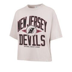 NEW JERSEY DEVILS WINDTHROW '47 RAVINE CROP TEE WOMENS MOJAVE