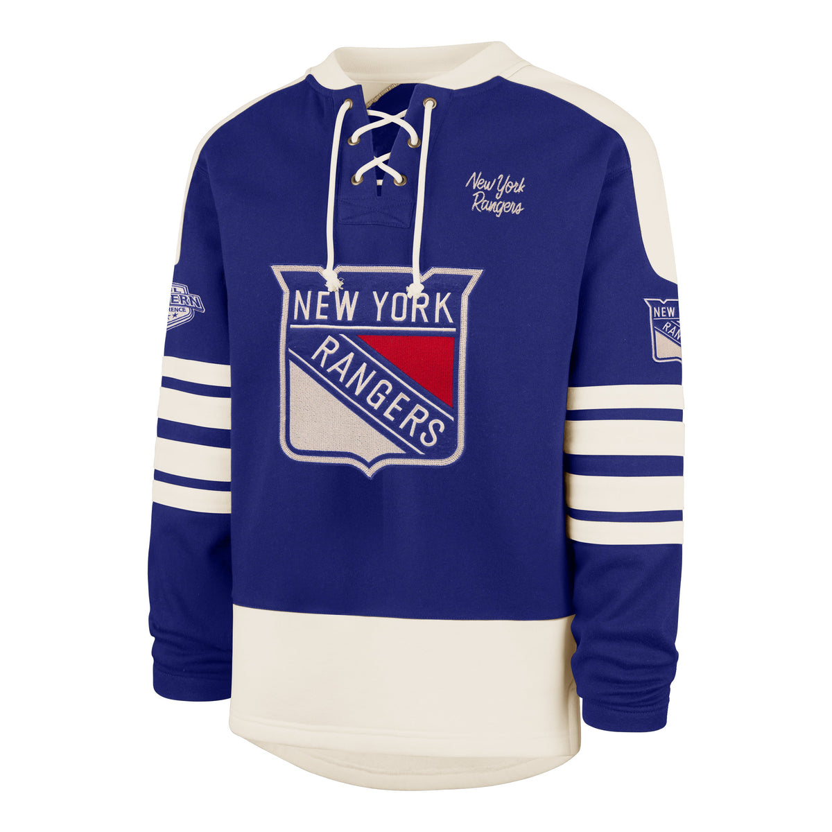 NEW YORK RANGERS SWEEP CHECK '47 ETERNAL LACER ROYAL