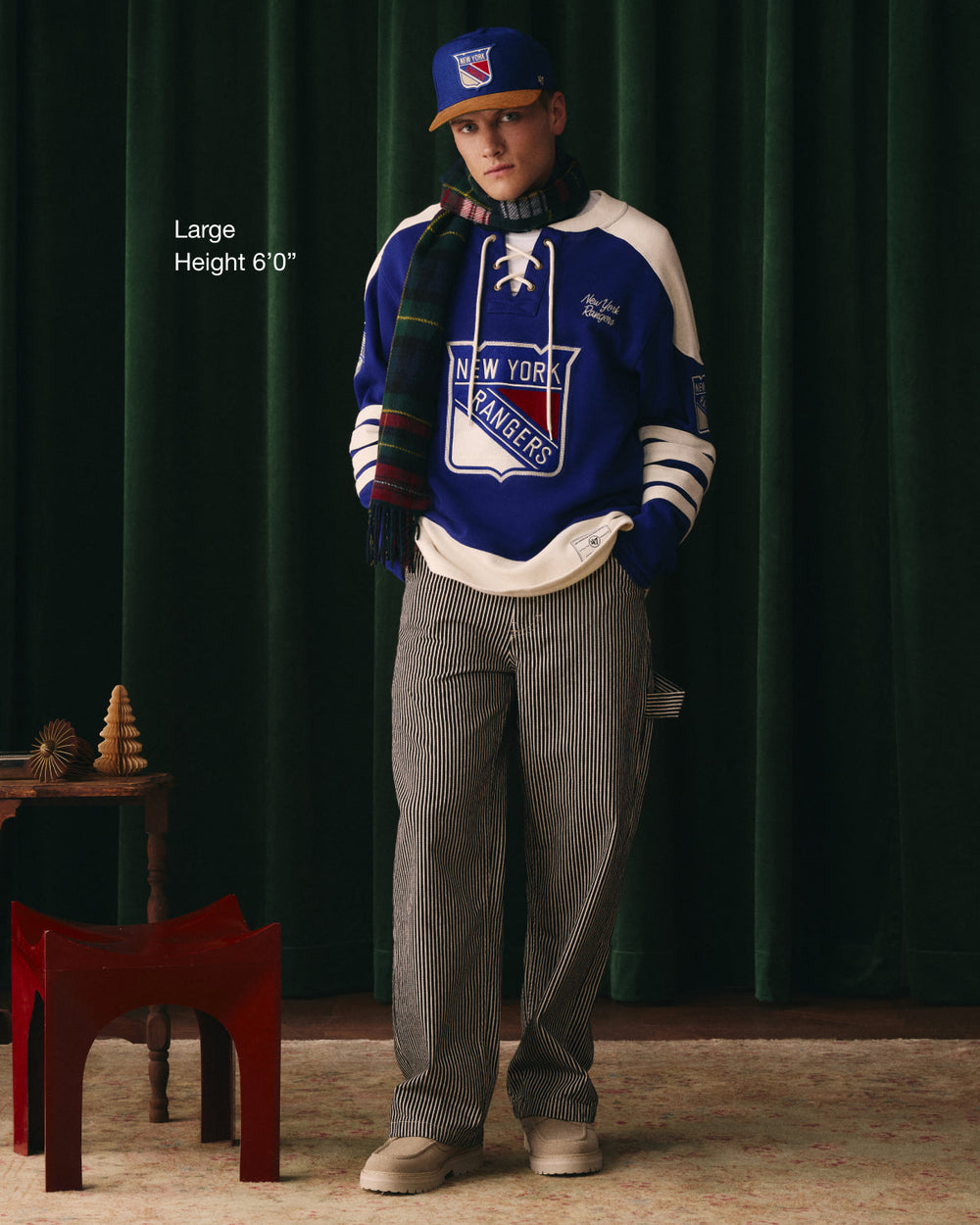 NEW YORK RANGERS SWEEP CHECK '47 ETERNAL LACER ROYAL