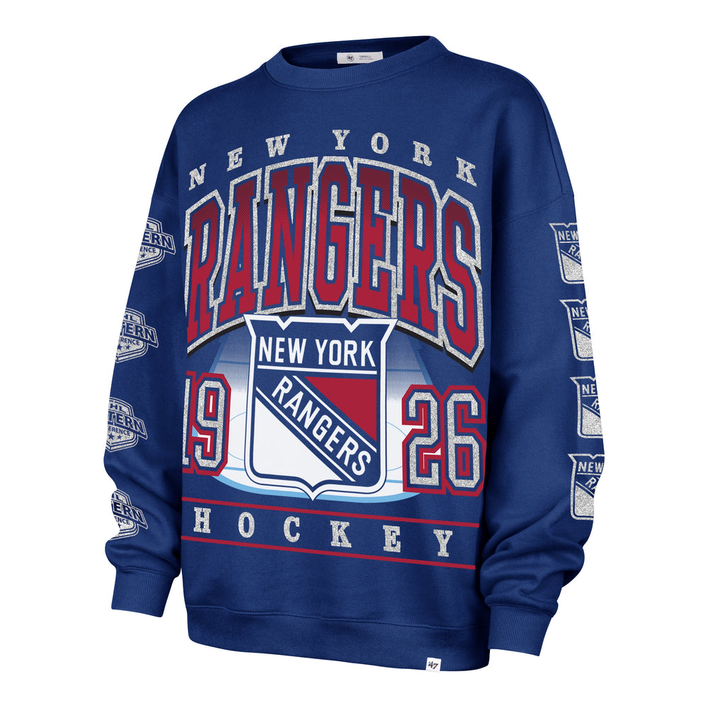 NEW YORK RANGERS GO BIG '47 OVERSIZED CREW WOMENS ROYAL