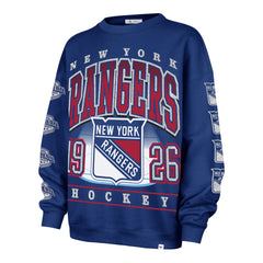 NEW YORK RANGERS GO BIG '47 OVERSIZED CREW WOMENS ROYAL