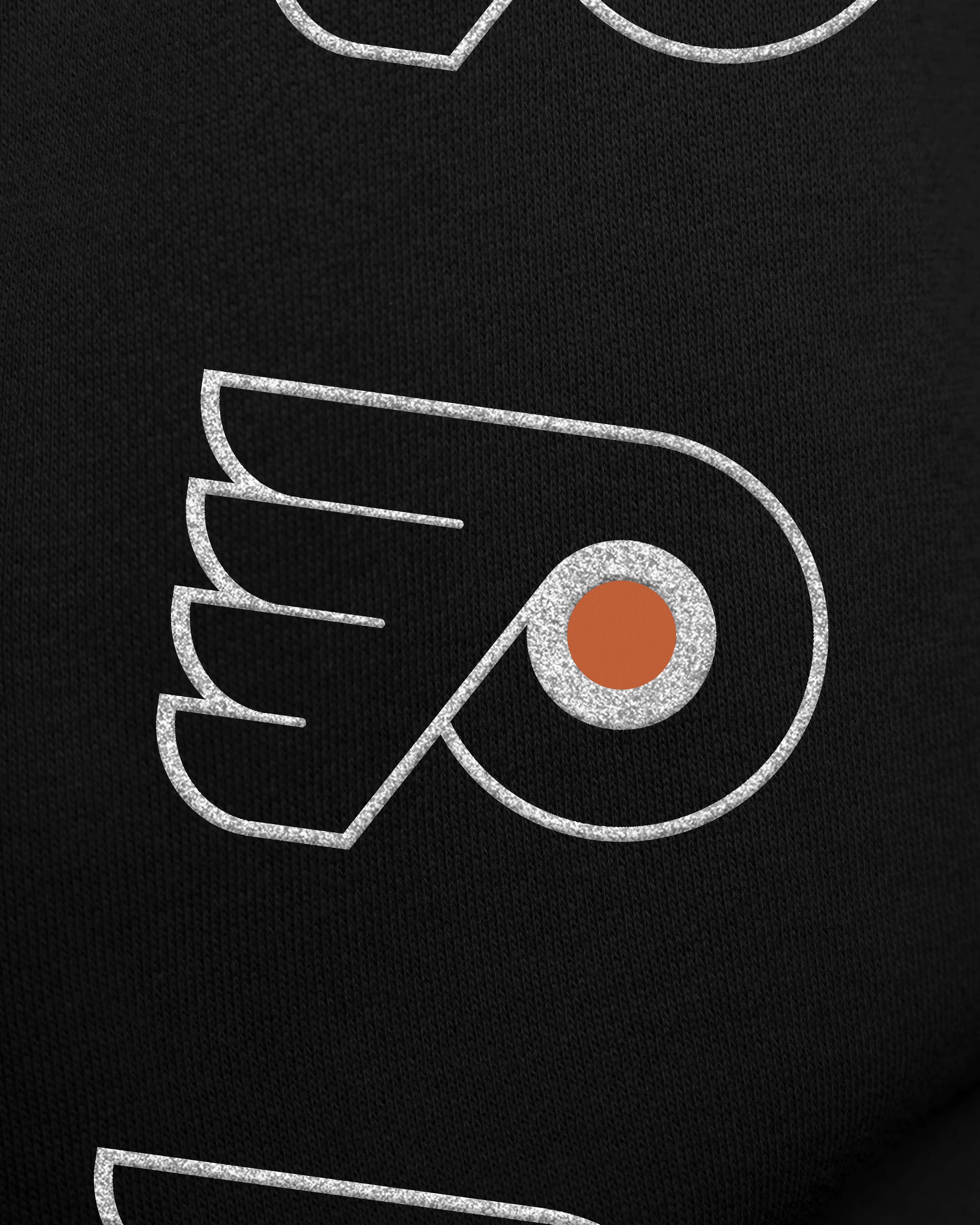 PHILADELPHIA FLYERS GO BIG '47 OVERSIZED CREW WOMENS JET BLACK