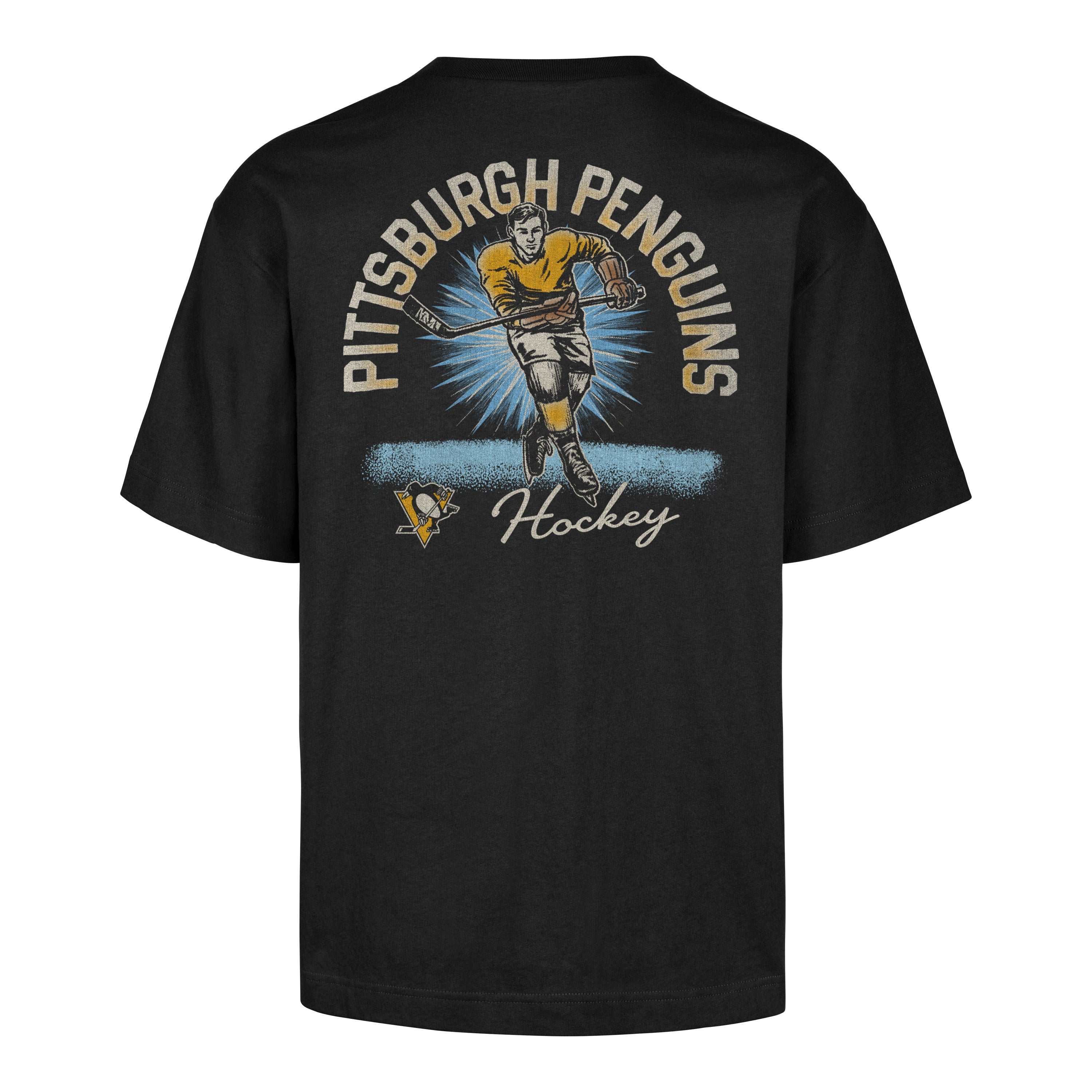 PITTSBURGH PENGUINS GAME ON '47 FOUNDATION TEE BLACK