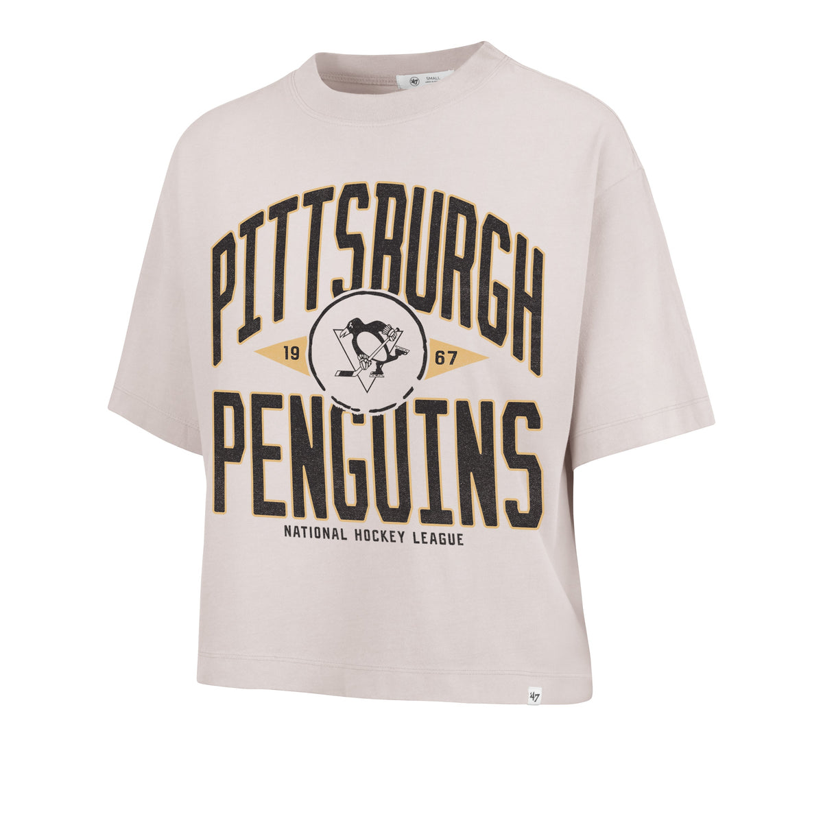 PITTSBURGH PENGUINS WINDTHROW '47 RAVINE CROP TEE WOMENS MOJAVE