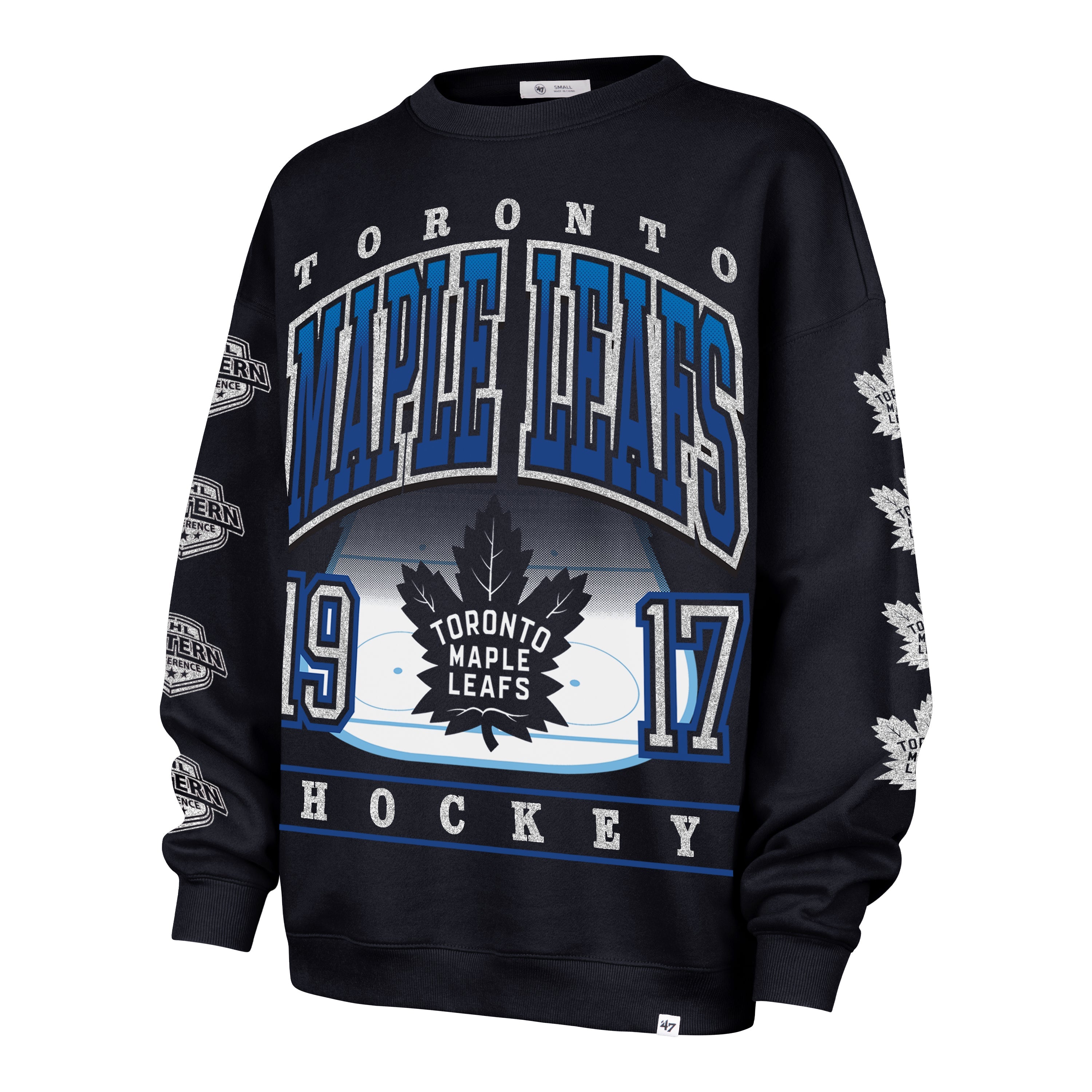 TORONTO MAPLE LEAFS GO BIG '47 OVERSIZED CREW WOMENS FALL NAVY