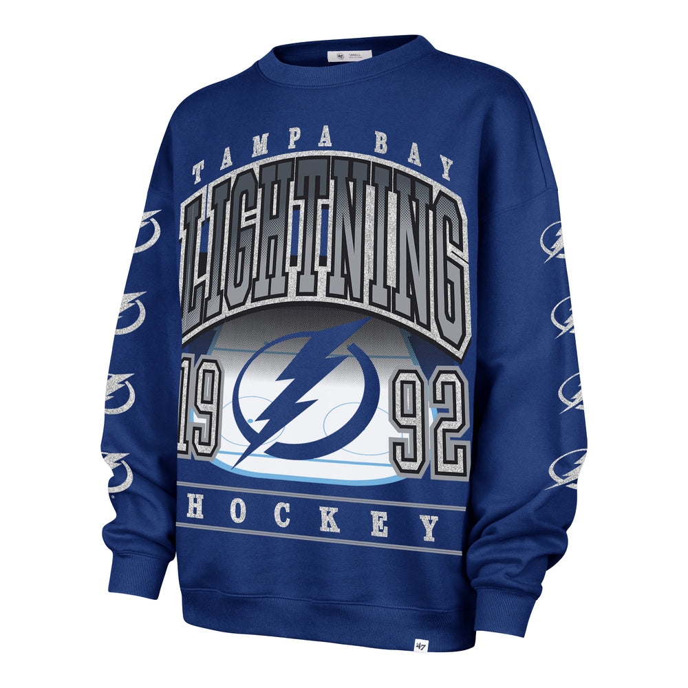 TAMPA BAY LIGHTNING GO BIG '47 OVERSIZED CREW WOMENS ROYAL
