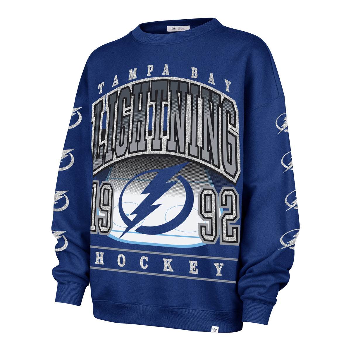 TAMPA BAY LIGHTNING GO BIG '47 OVERSIZED CREW WOMENS ROYAL