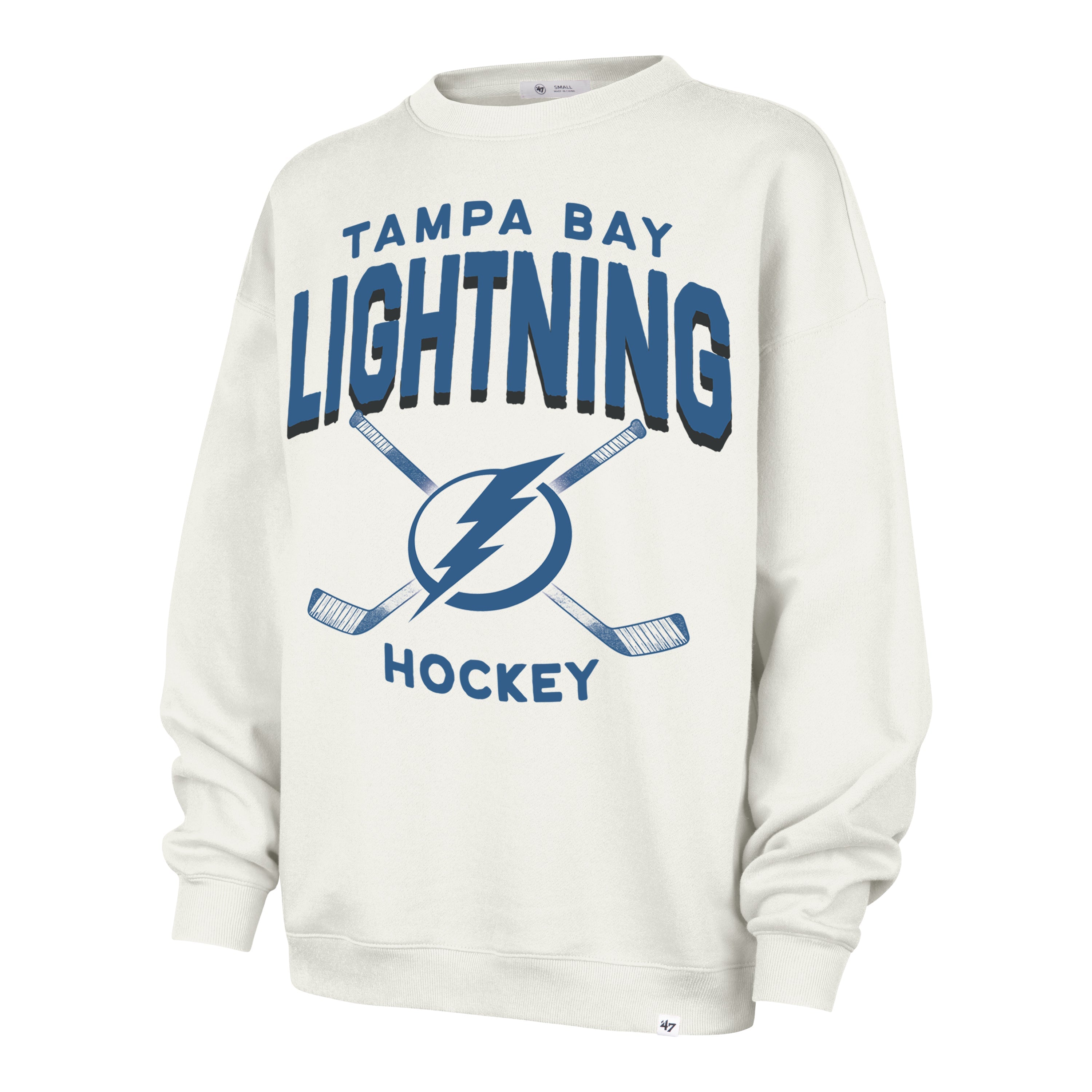 TAMPA BAY LIGHTNING ARCH CLOUD '47 OVERSIZED CREW WOMENS SANDSTONE