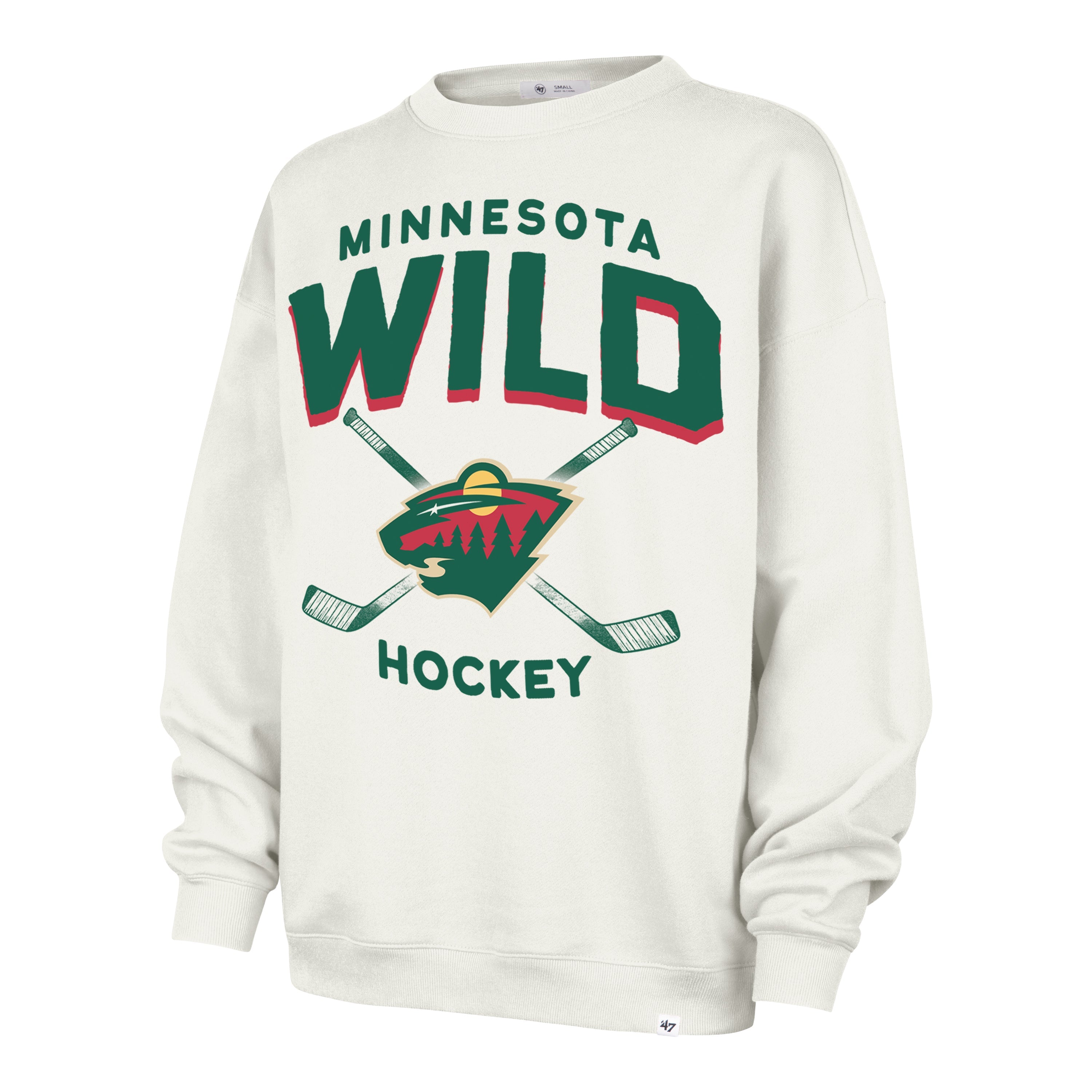 MINNESOTA WILD ARCH CLOUD '47 OVERSIZED CREW WOMENS SANDSTONE