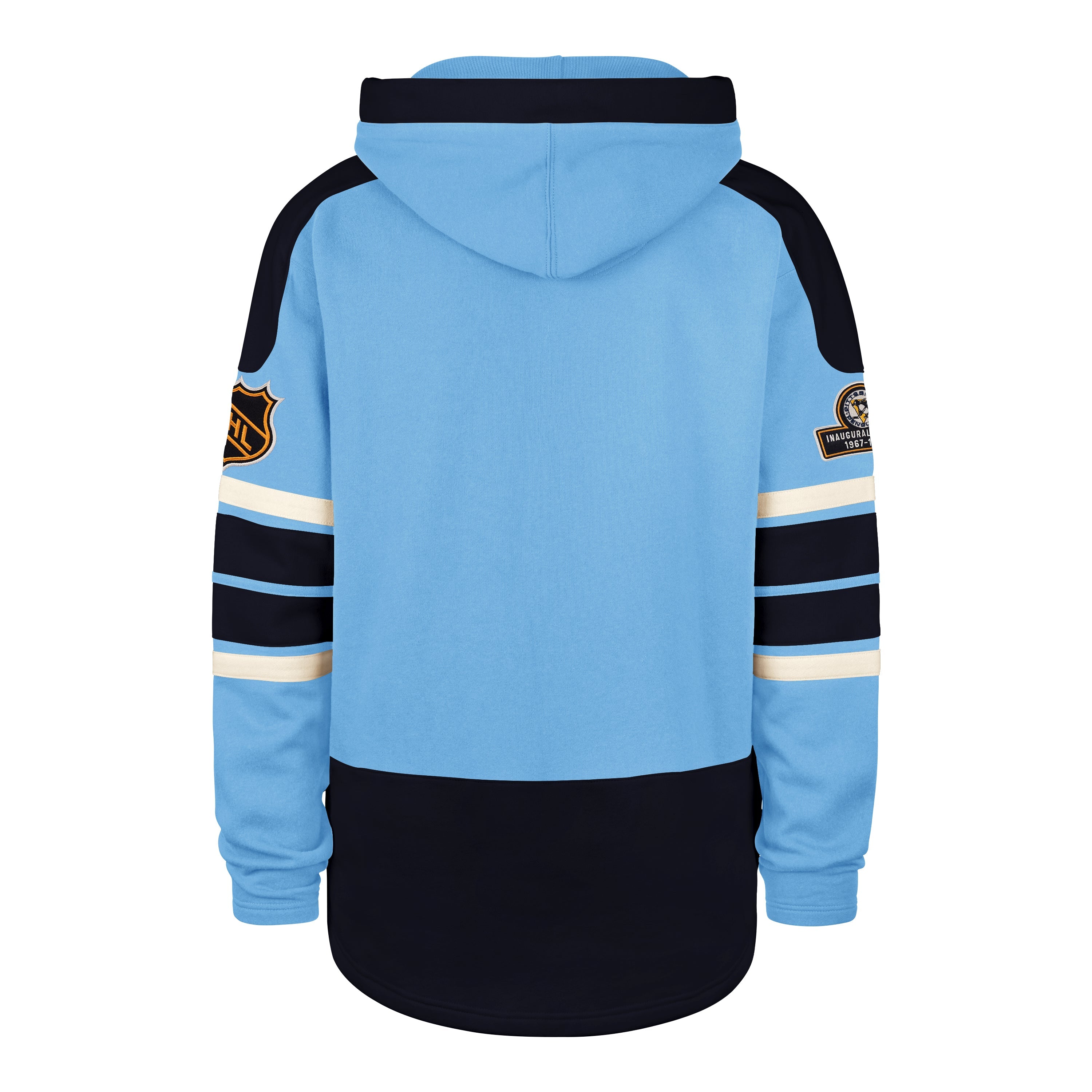 OLD TIME HOCKEY PITTSBURGH PENGUINS VINTAGE PUCK DROP DUAL '47 HERITAGE LACER CAROLINA