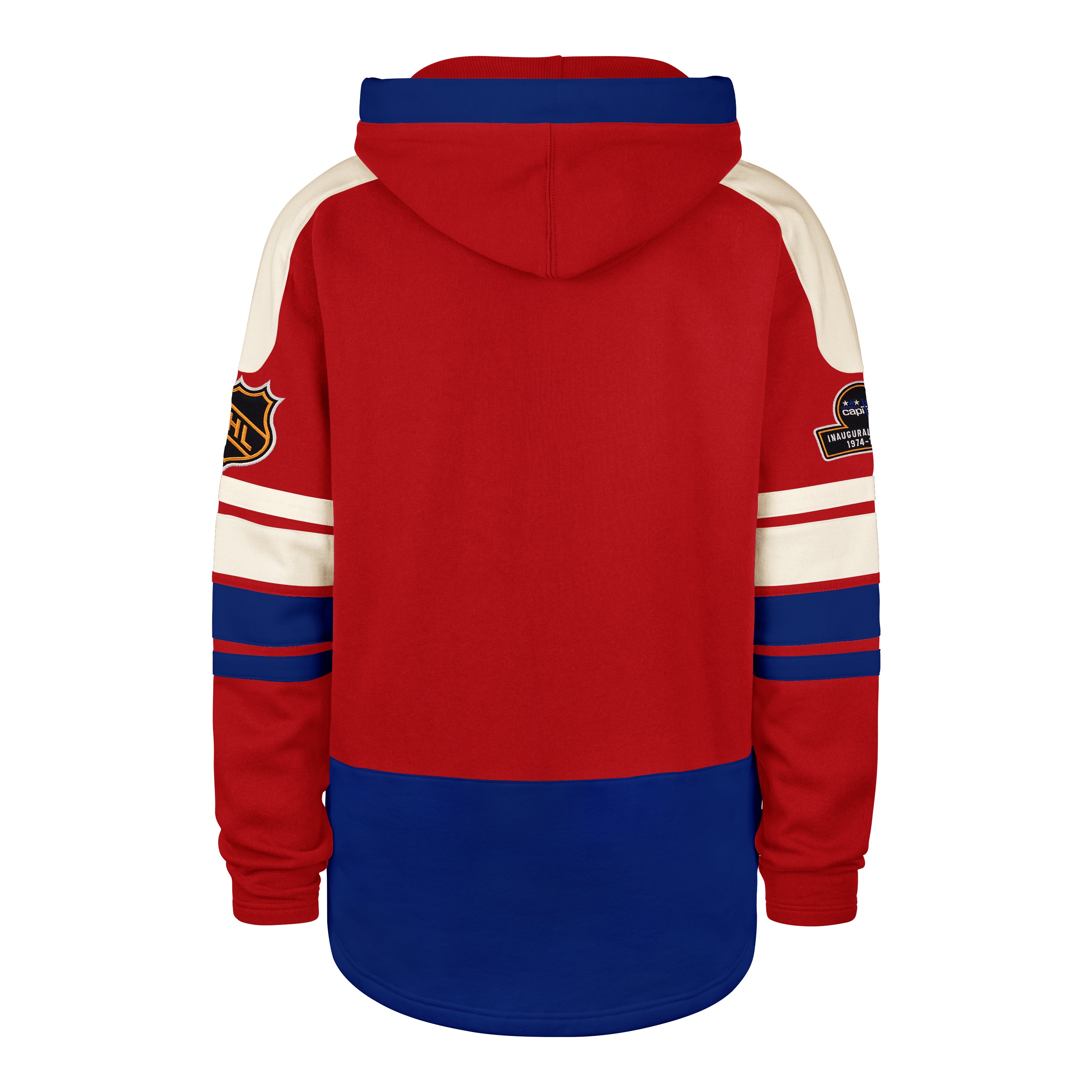 OLD TIME HOCKEY WASHINGTON CAPITALS VINTAGE PUCK DROP DUAL '47 HERITAGE LACER RED