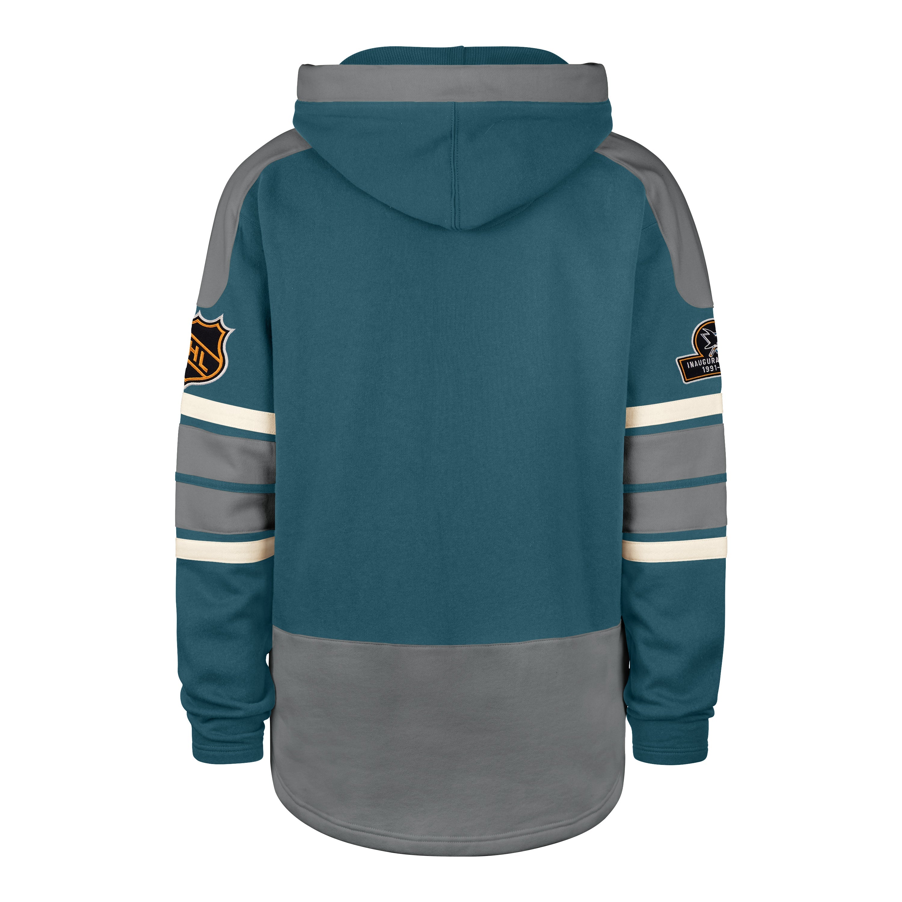 OLD TIME HOCKEY SAN JOSE SHARKS VINTAGE PUCK DROP DUAL '47 HERITAGE LACER SHARKS TEAL