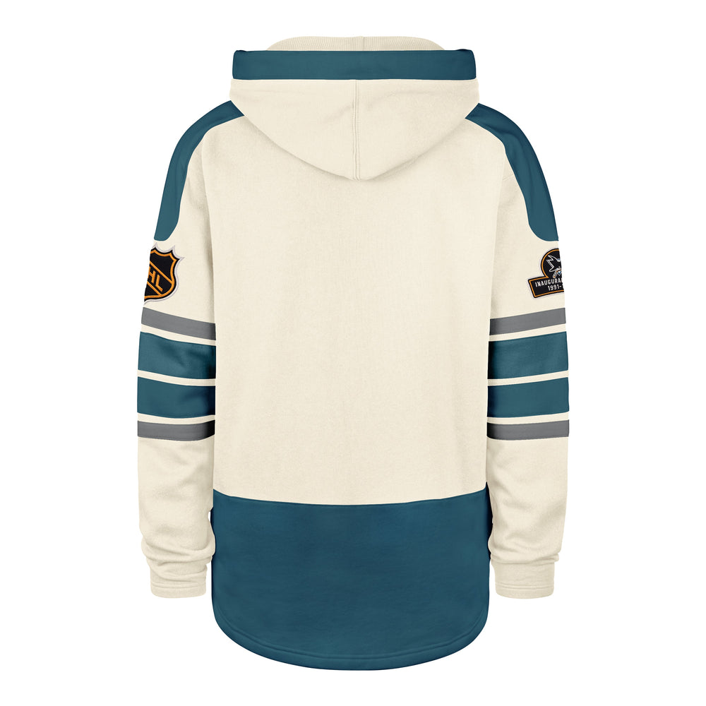 OLD TIME HOCKEY SAN JOSE SHARKS VINTAGE PUCK DROP DUAL '47 HERITAGE LACER CREAM