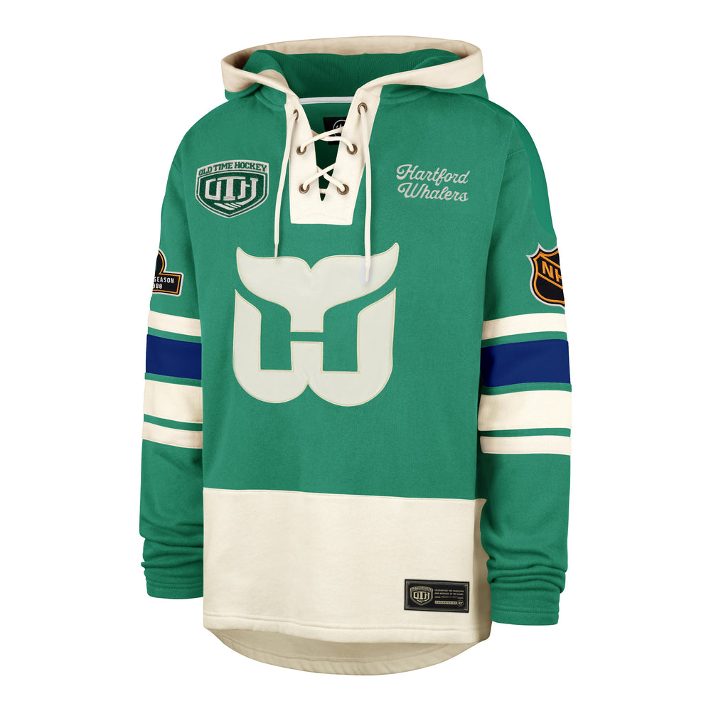 OLD TIME HOCKEY HARTFORD WHALERS VINTAGE PUCK DROP DUAL '47 HERITAGE LACER KELLY